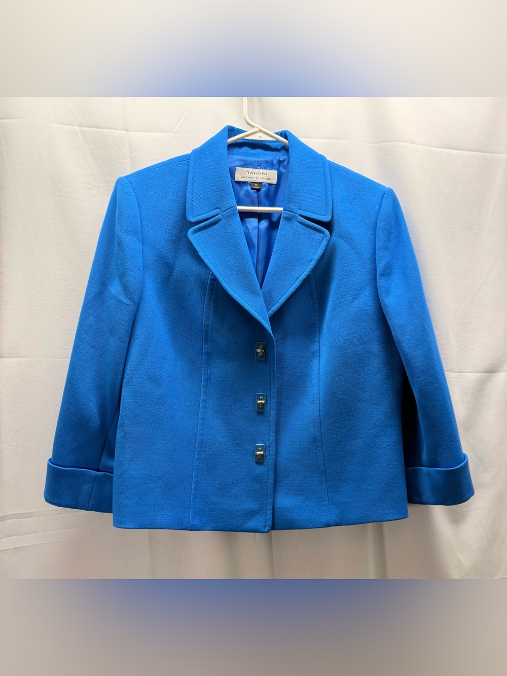 Tahari Bright Blue Women's Tailored Blazer Size 12